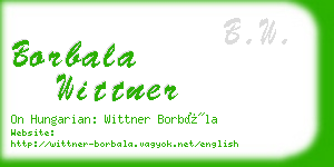 borbala wittner business card